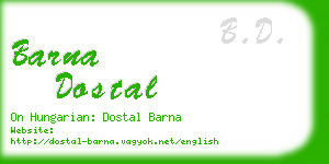 barna dostal business card